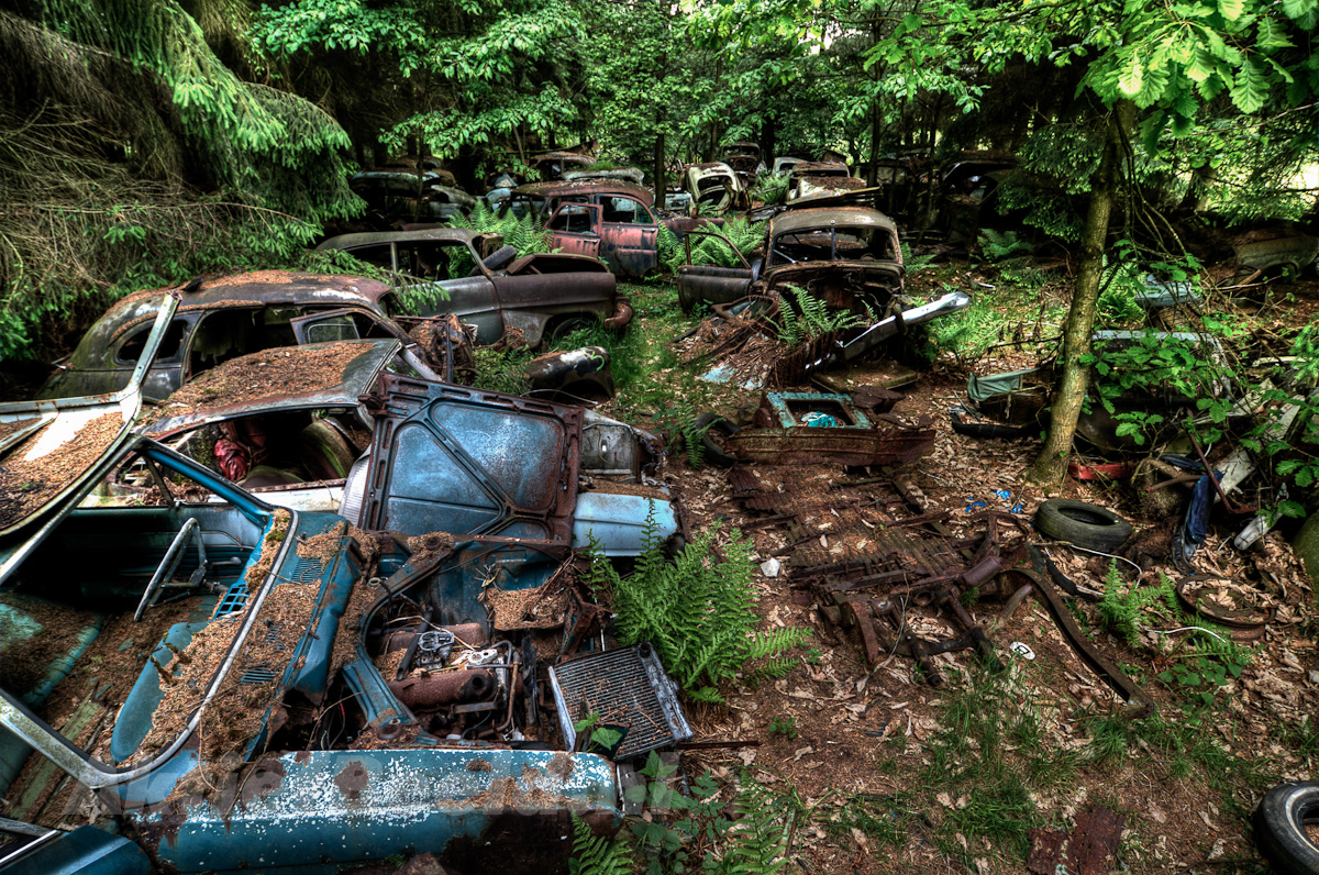 Verdwenen hotspot: Autokerkhof in Châtillon