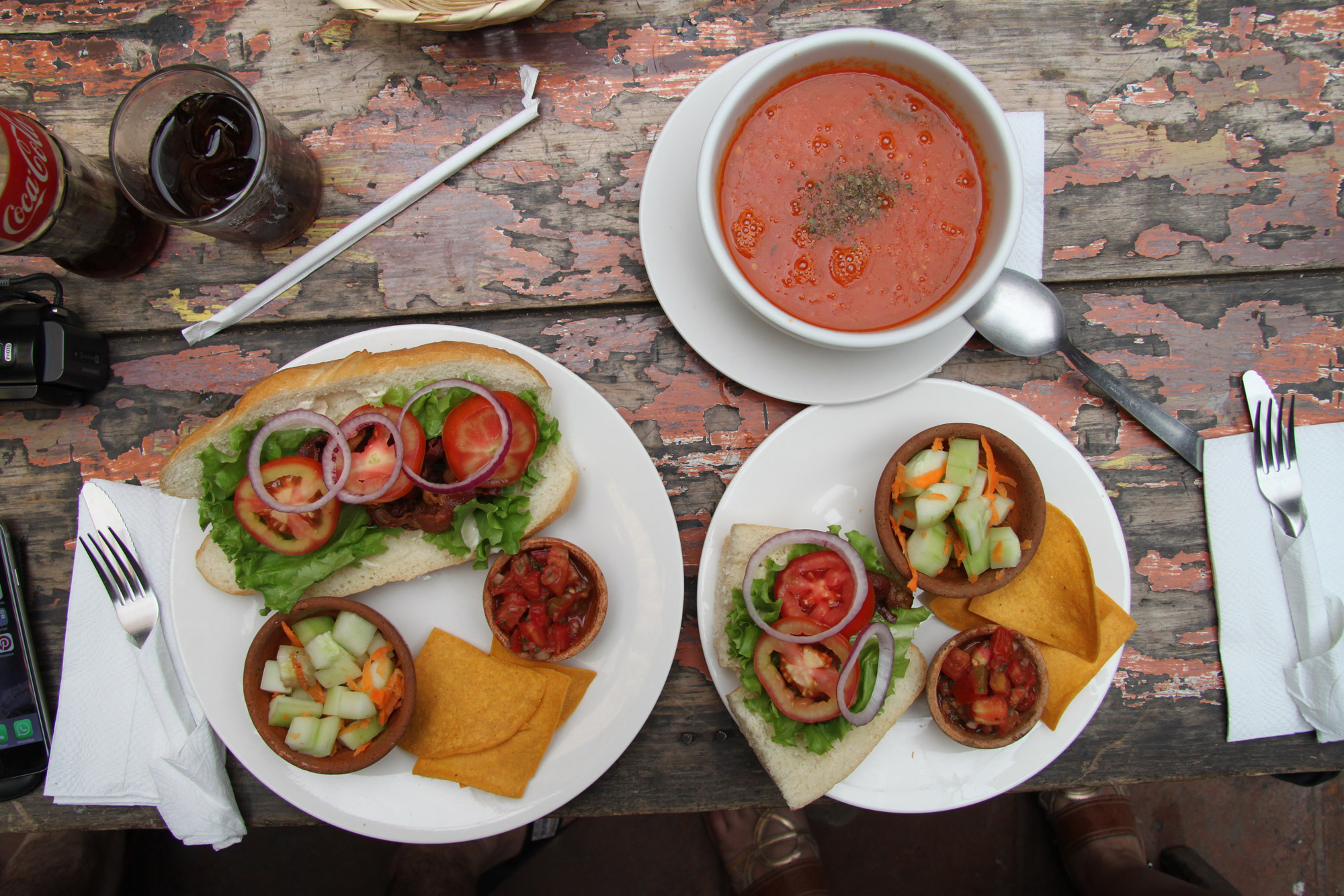 Lunchen bij Rainbow café