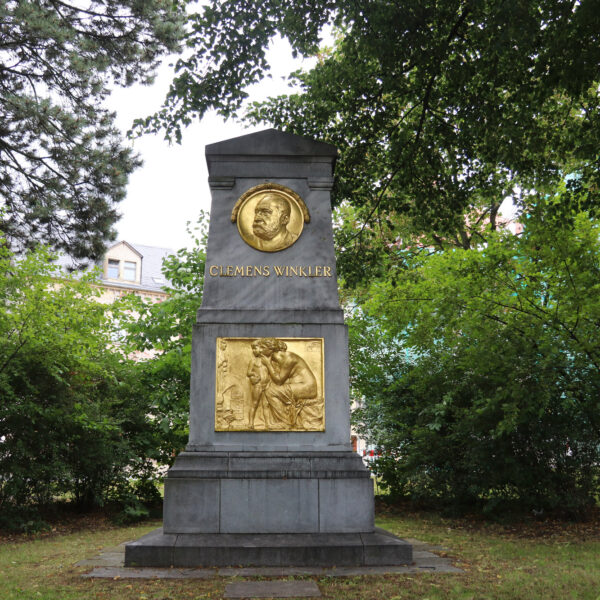 Clemens-Winkler-Denkmal - Freiberg - Duitsland