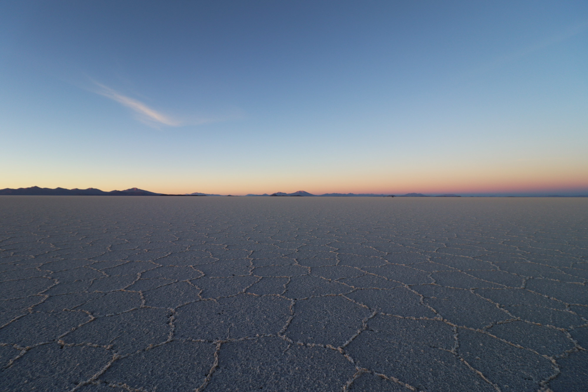 Reisverslag Bolivia: 's wereld grootste zoutvlakte - Zonsopkomst op de Salar de Uyuni