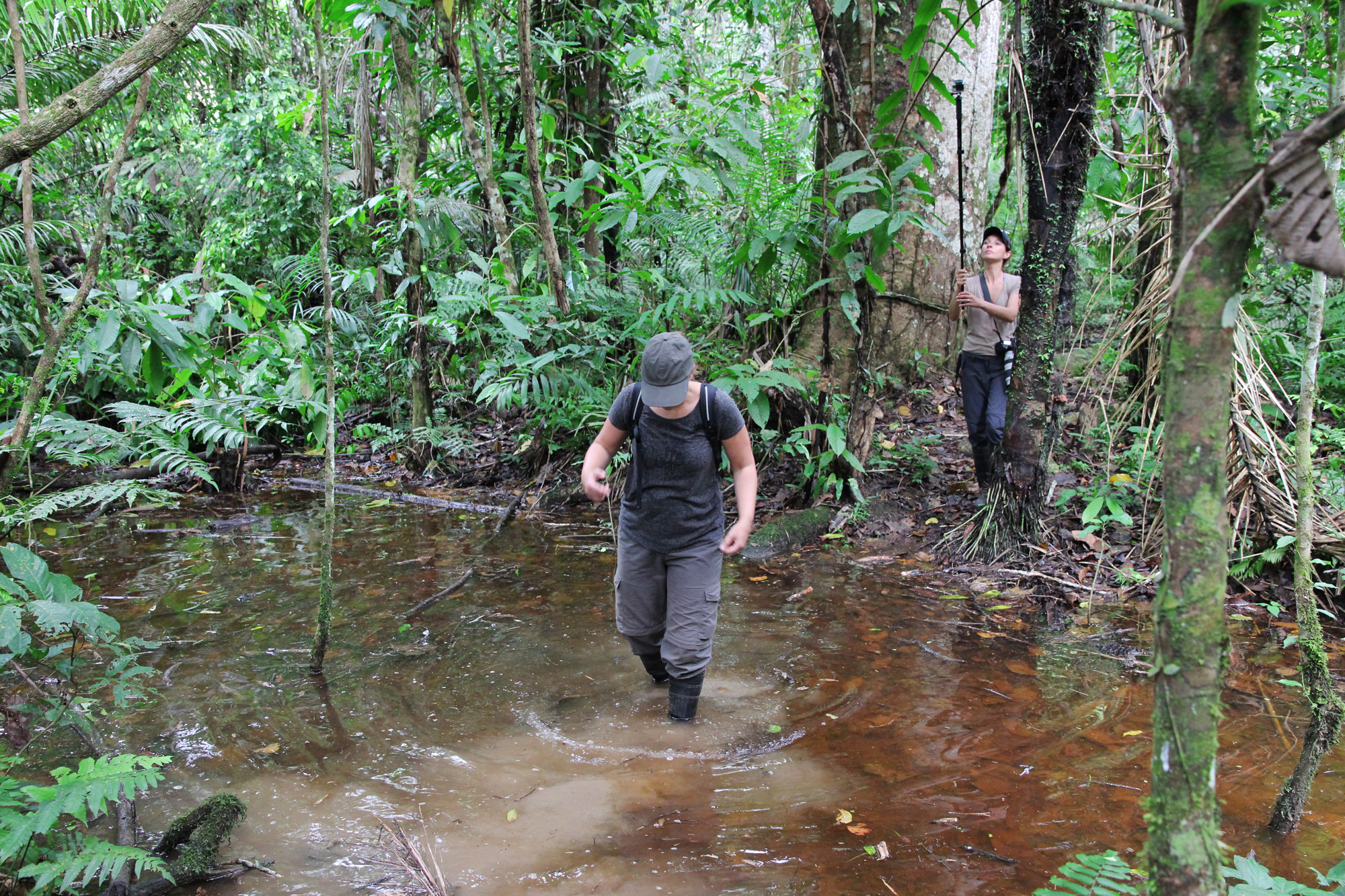 Reisverslag Bolivia: Door het Amazonegebied struinen - We waden door het water