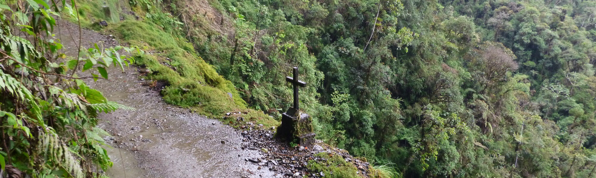 Reisverslaag Bolivia: We survived the Death Road - Kruizen herinneren aan fatale ongelukken