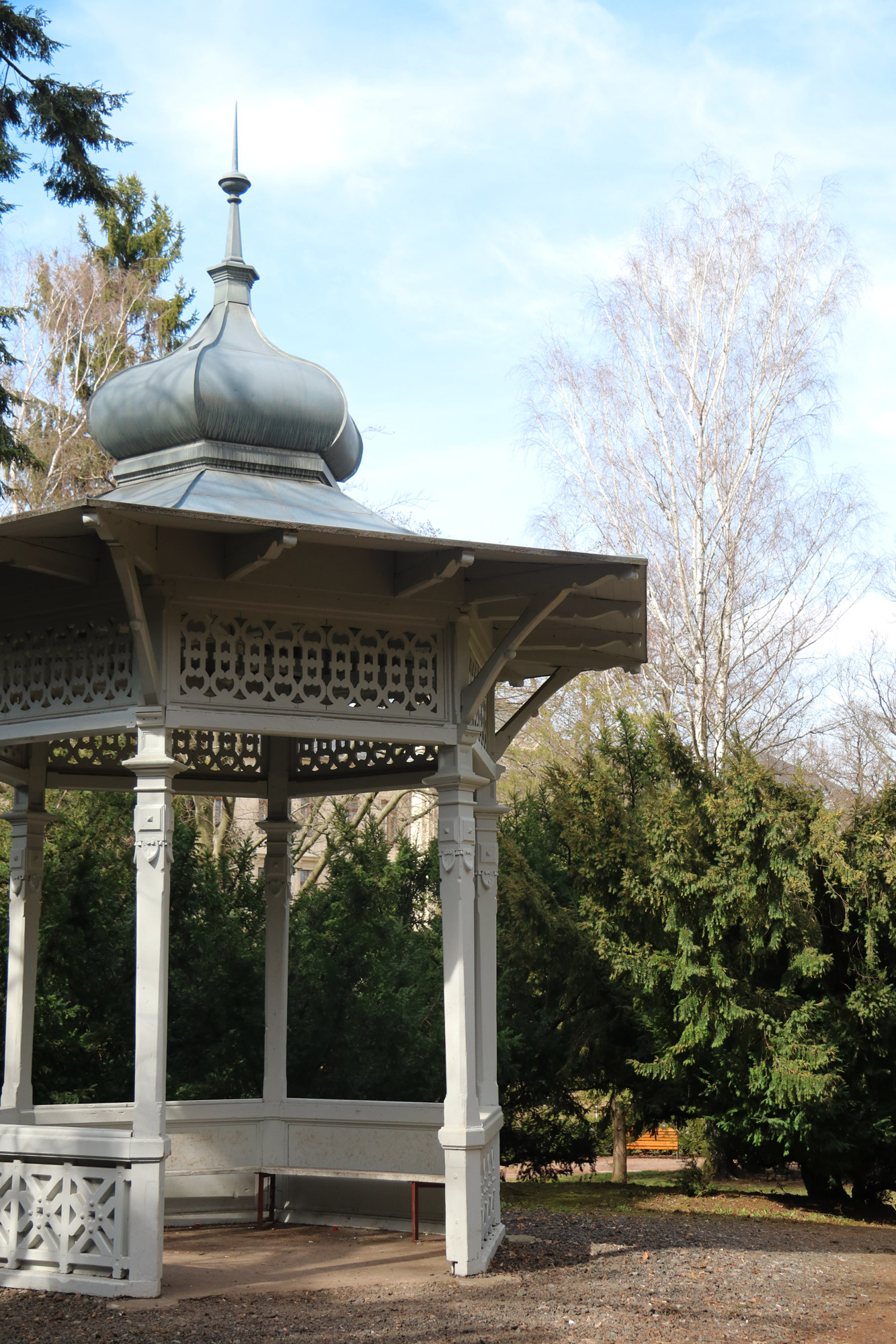 Freiberg, de zilverstad in Saksen - Kiosk in het Albertpark