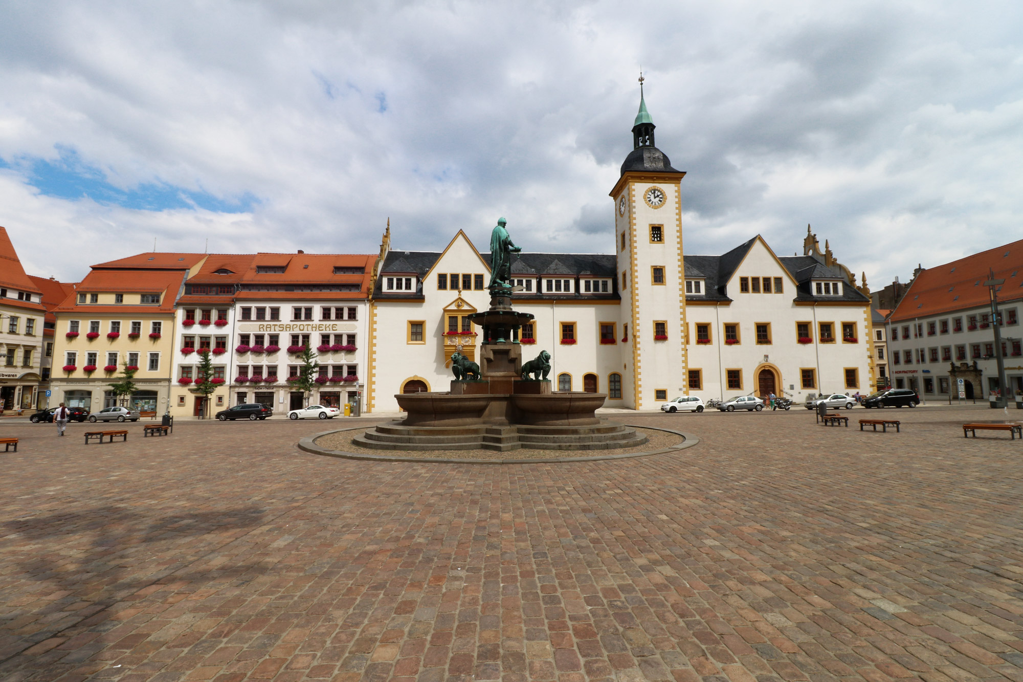 Freiberg, de zilverstad in Saksen - Obermarkt