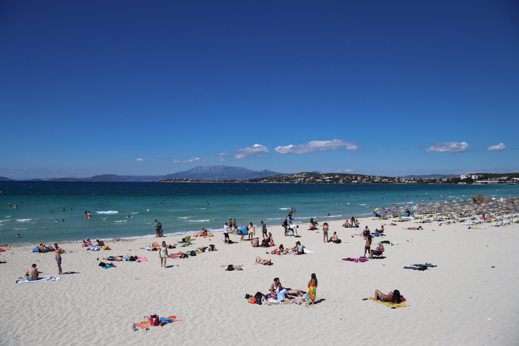 Turkije reisverslag: Laatste dag in Alaçatı - Strand van Çeşme