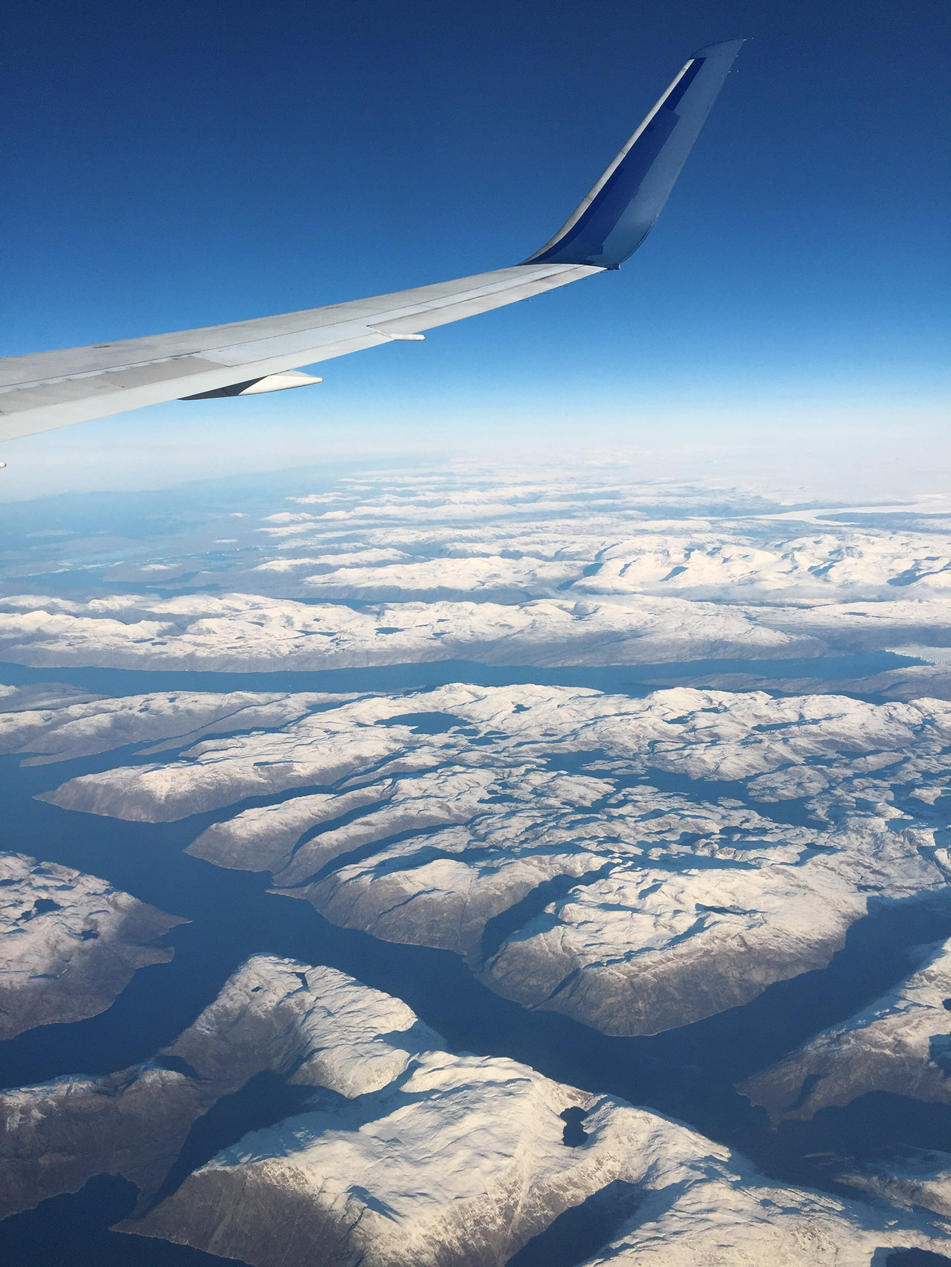 Amerika dag 1: Groenland vanuit de lucht