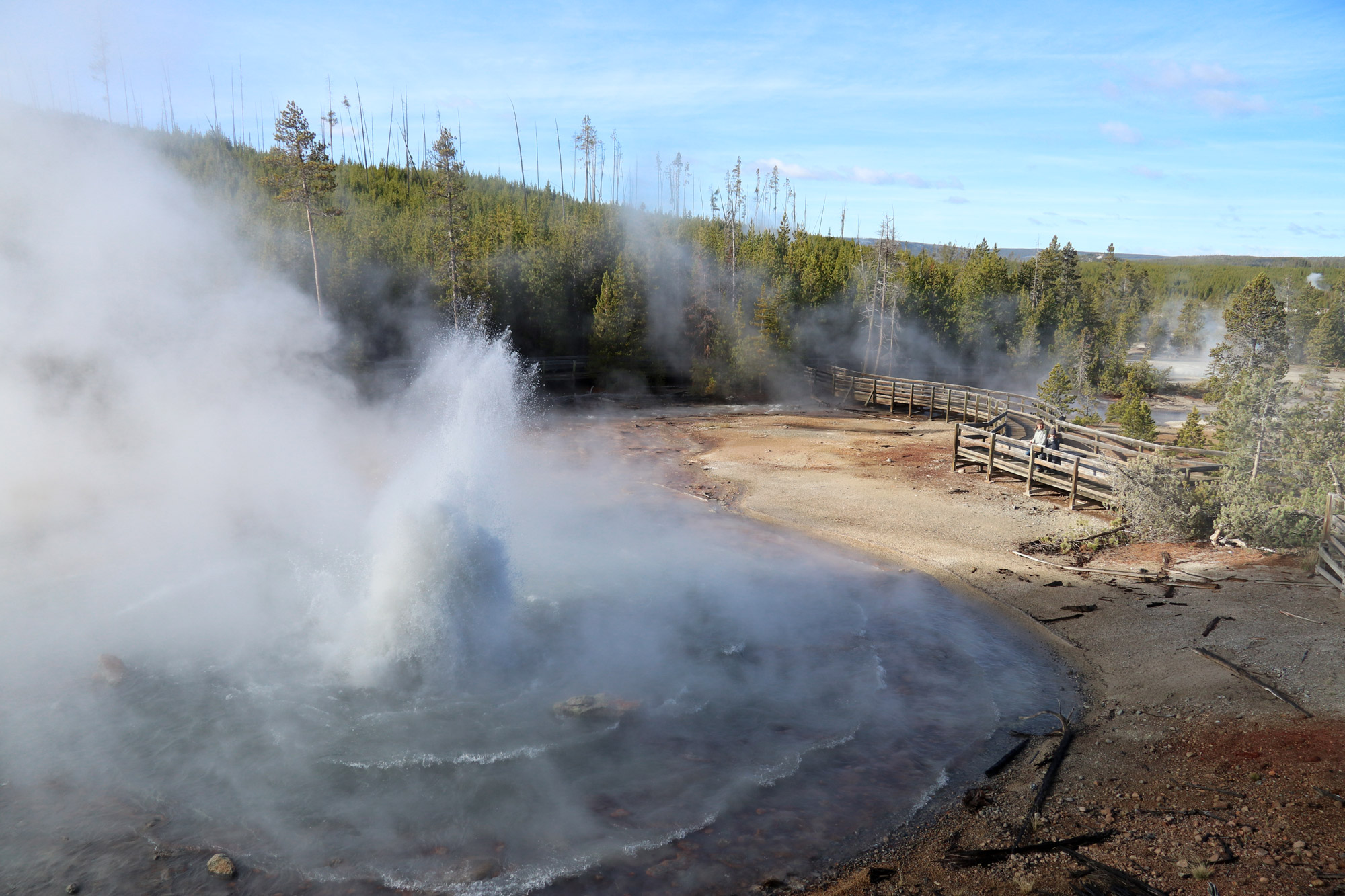 Amerika dag 5 - Yellowstone National Park - Norris Geyser Basin - Echinius Geyser