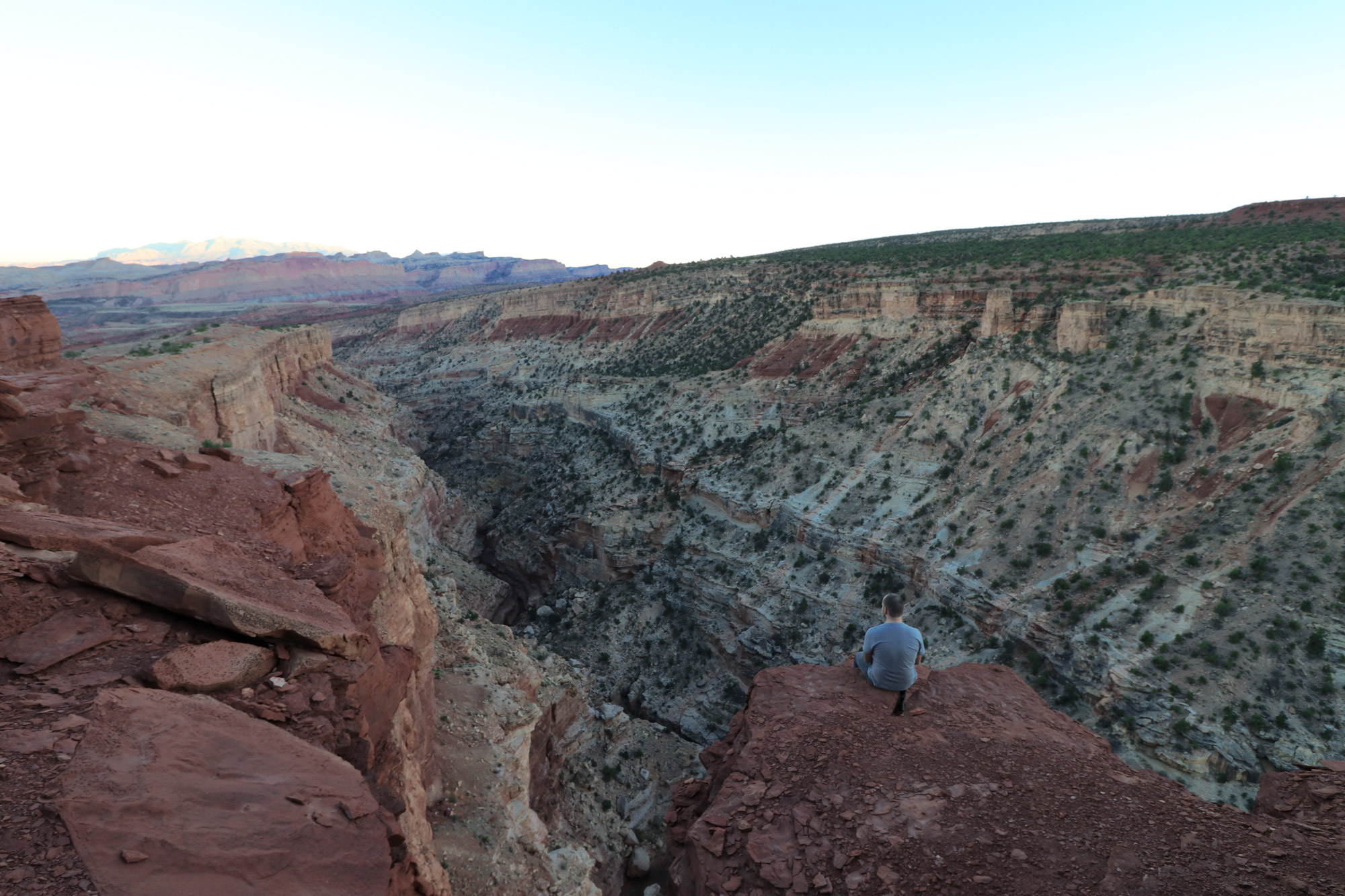 Amerika dag 6 - Capitol Reef National Park - Uitzicht op Sulphur Creek Canyon