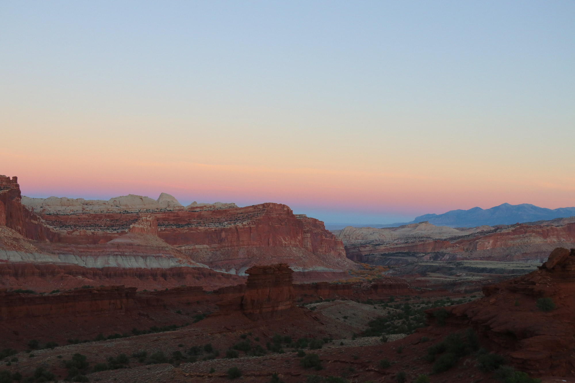 Amerika dag 6 - Capitol Reef National Park - Zonsondergang bij Sunset Point