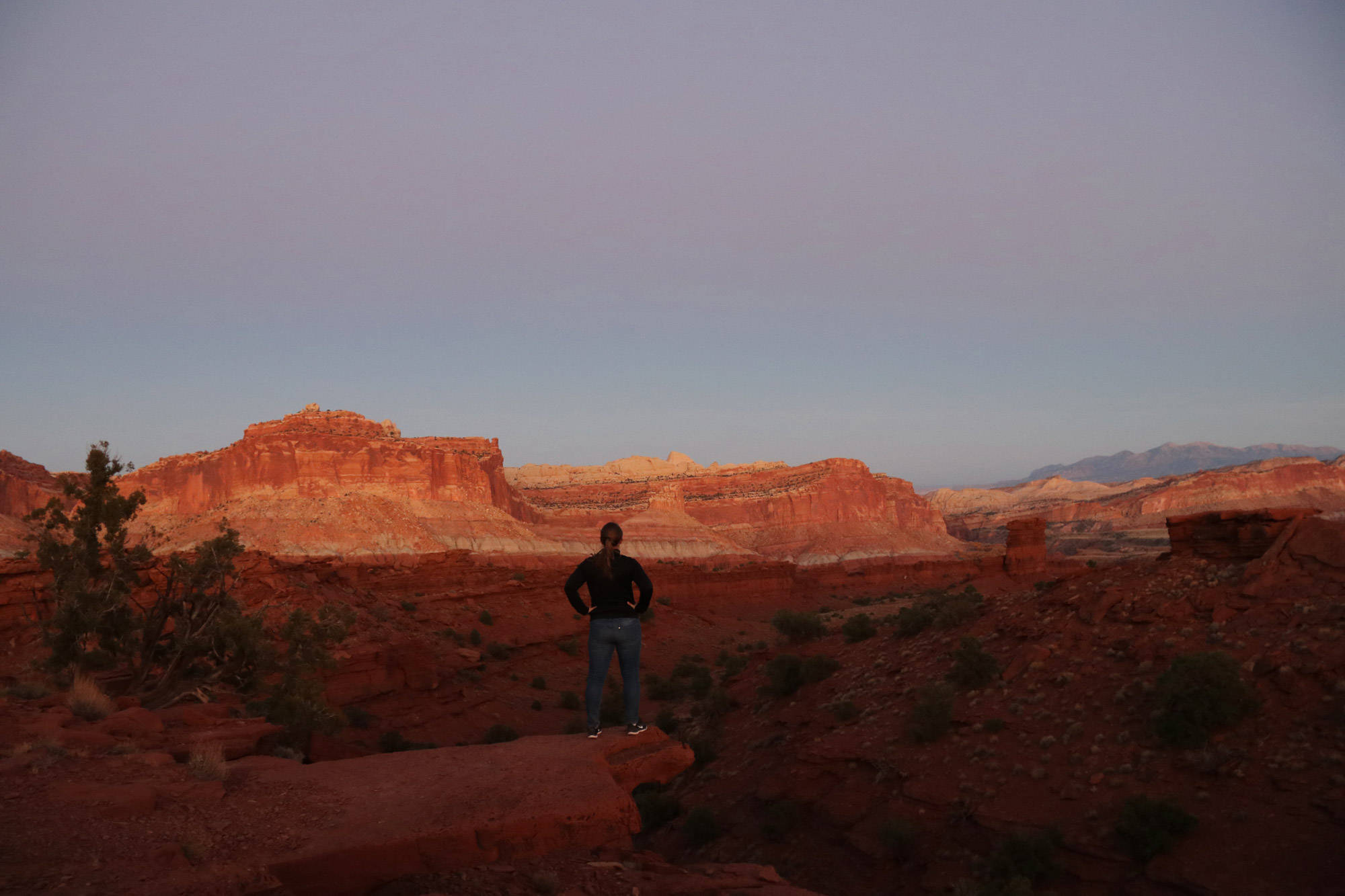 Amerika dag 6 - Capitol Reef National Park - Zonsondergang bij Sunset Point