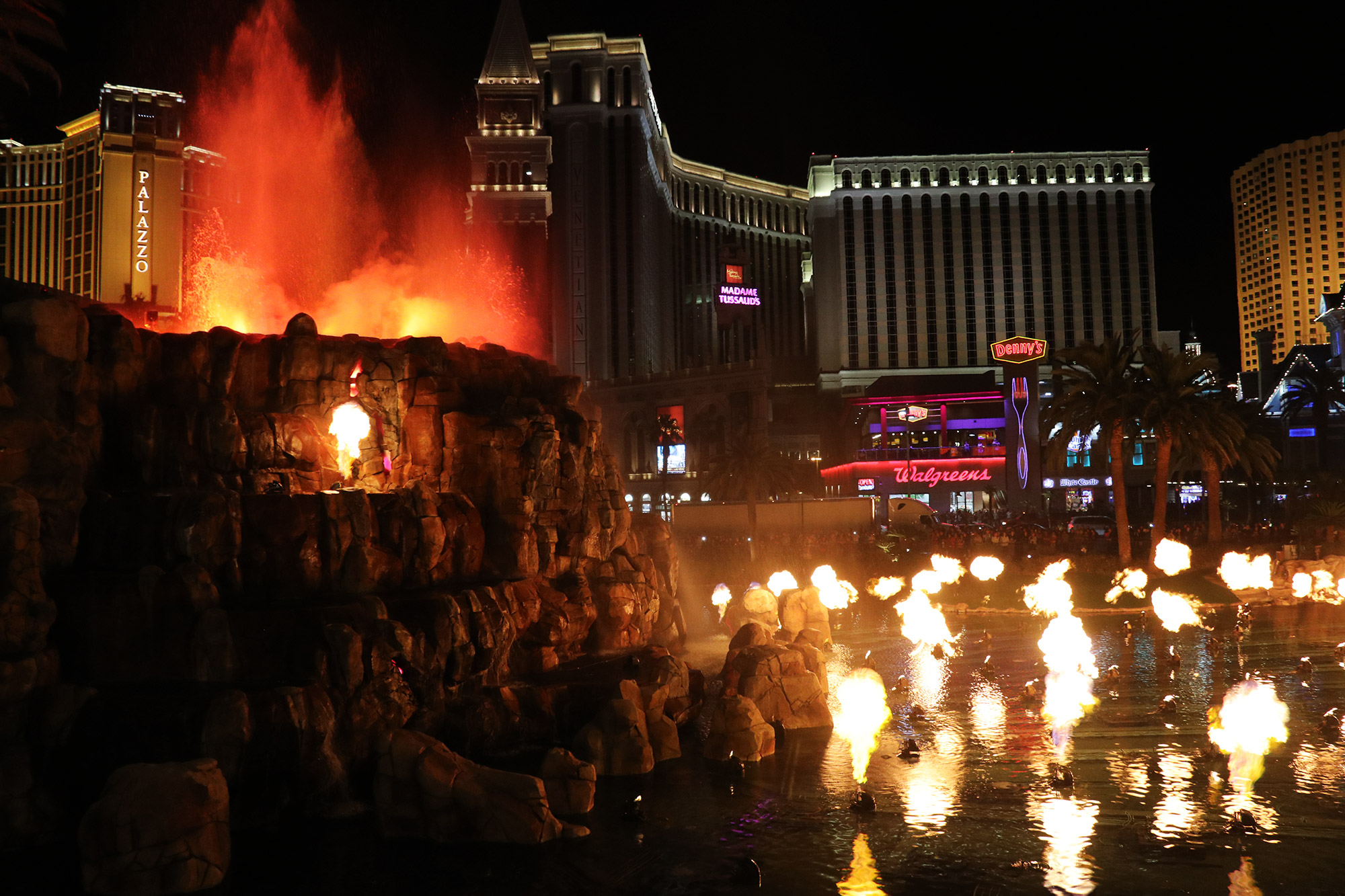 Amerika dag 17 - Las Vegas - Vuurshow bij Mariott Hotel