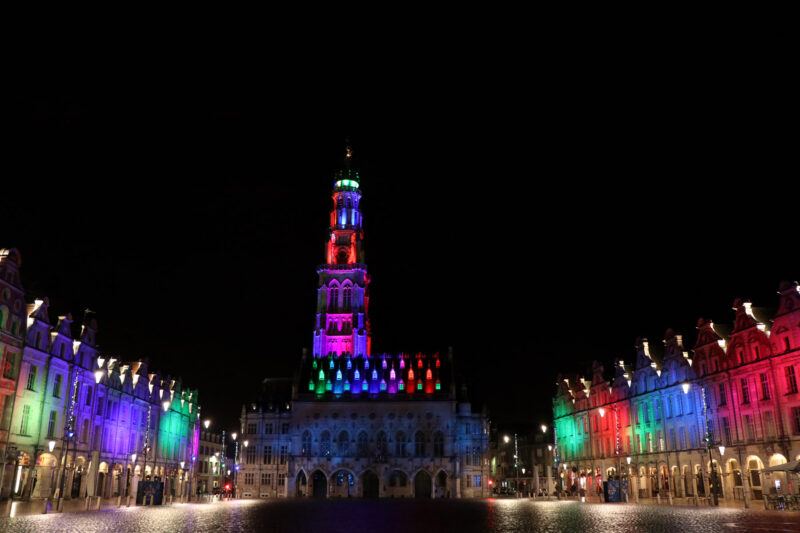 Stedentrip Arras - Lichtshow op het Place de Héros