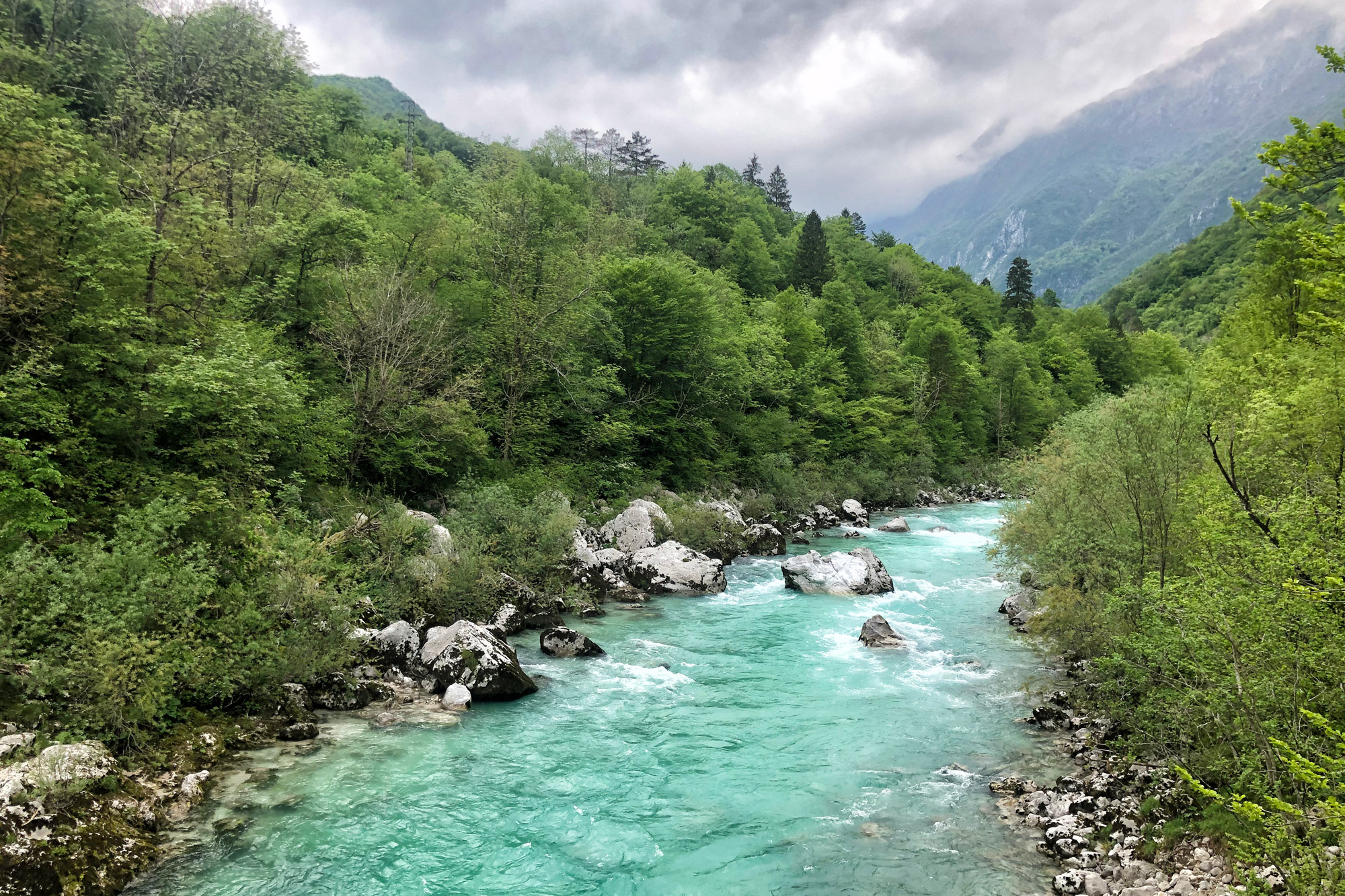 Soška pot wandeling in Slovenië - Soča rivier