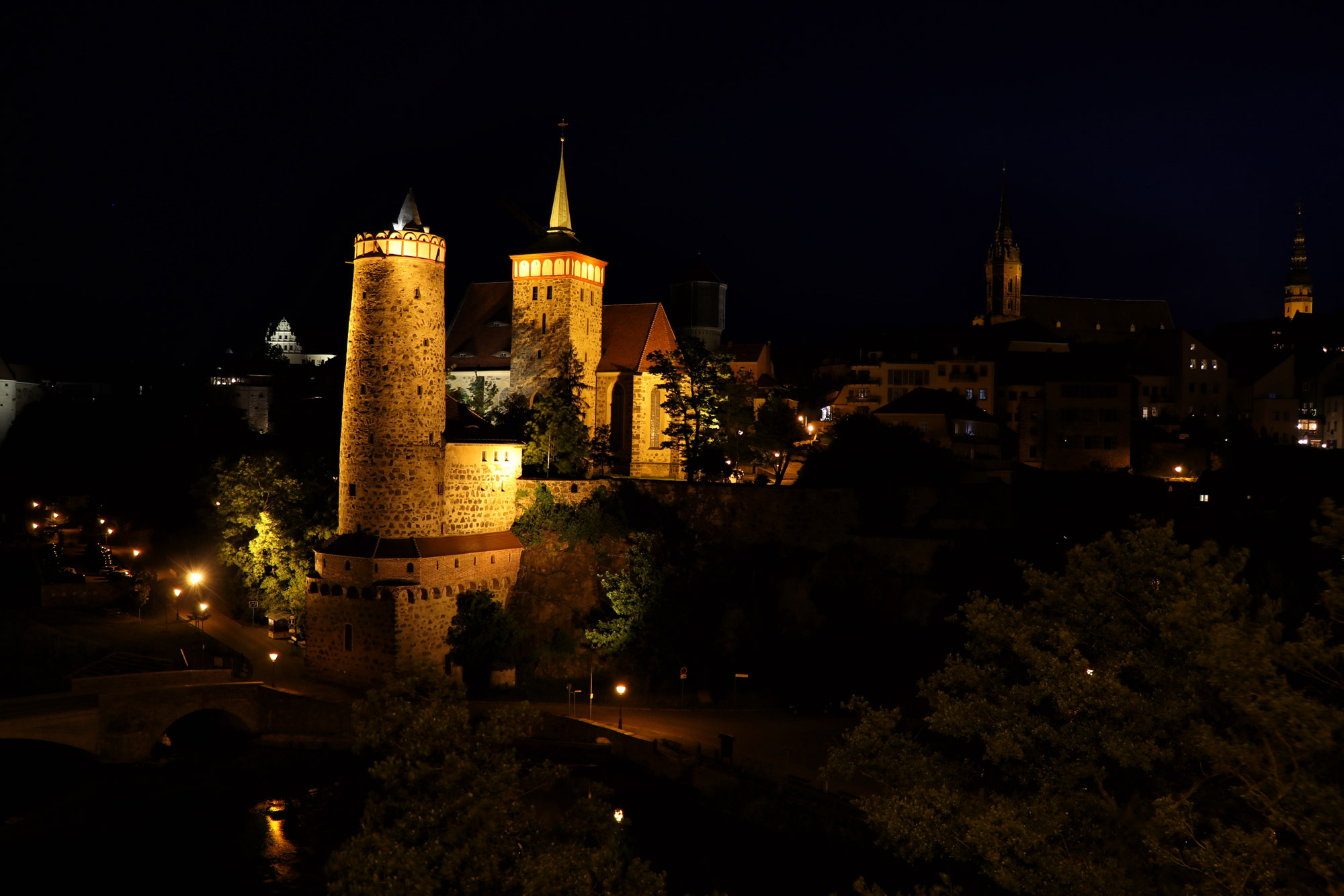 Bautzen - Skyline bij avond