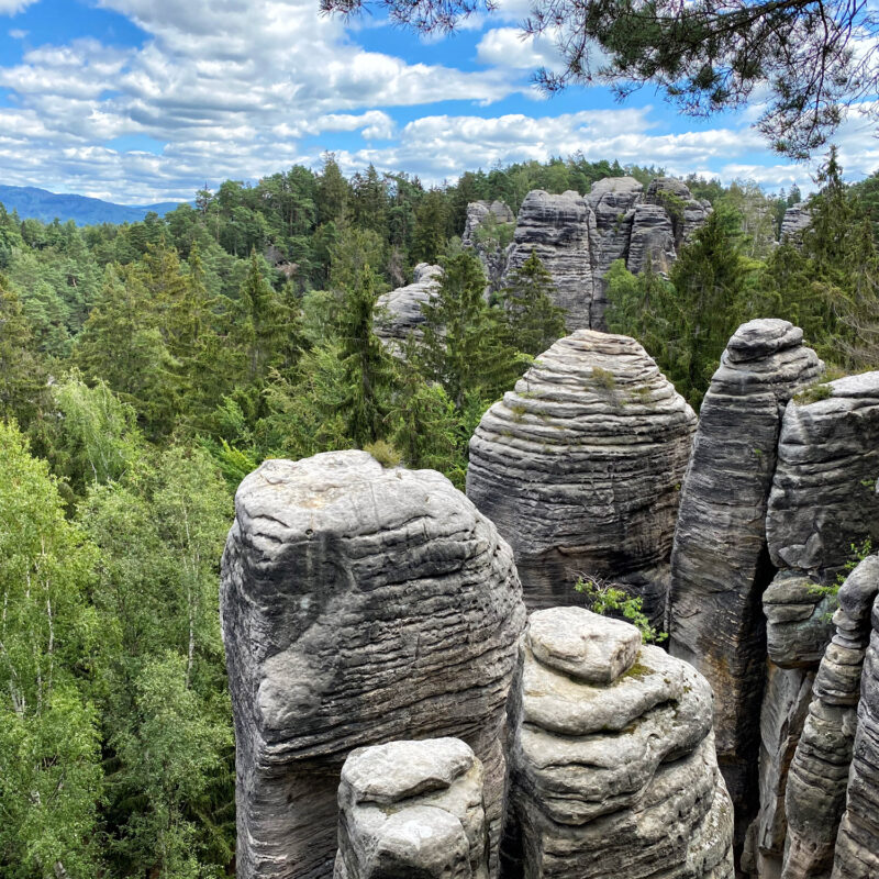 Rotsen van Prachov in het Boheems Paradijs