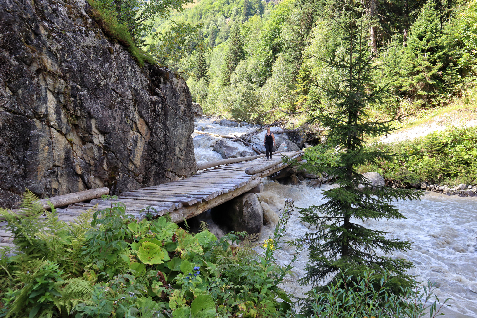 Wandeling naar de Shdugra waterval - Georgië