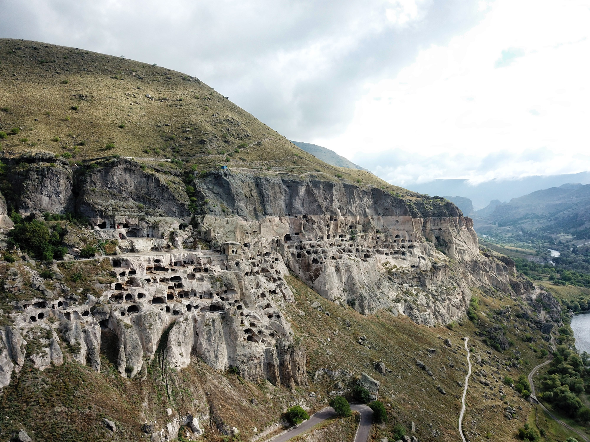 Vardzia, grottenstad in Georgië