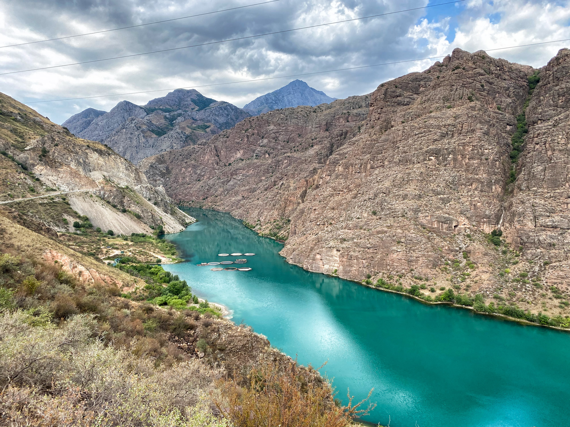 Reisroute Kirgizië - Naryn rivier