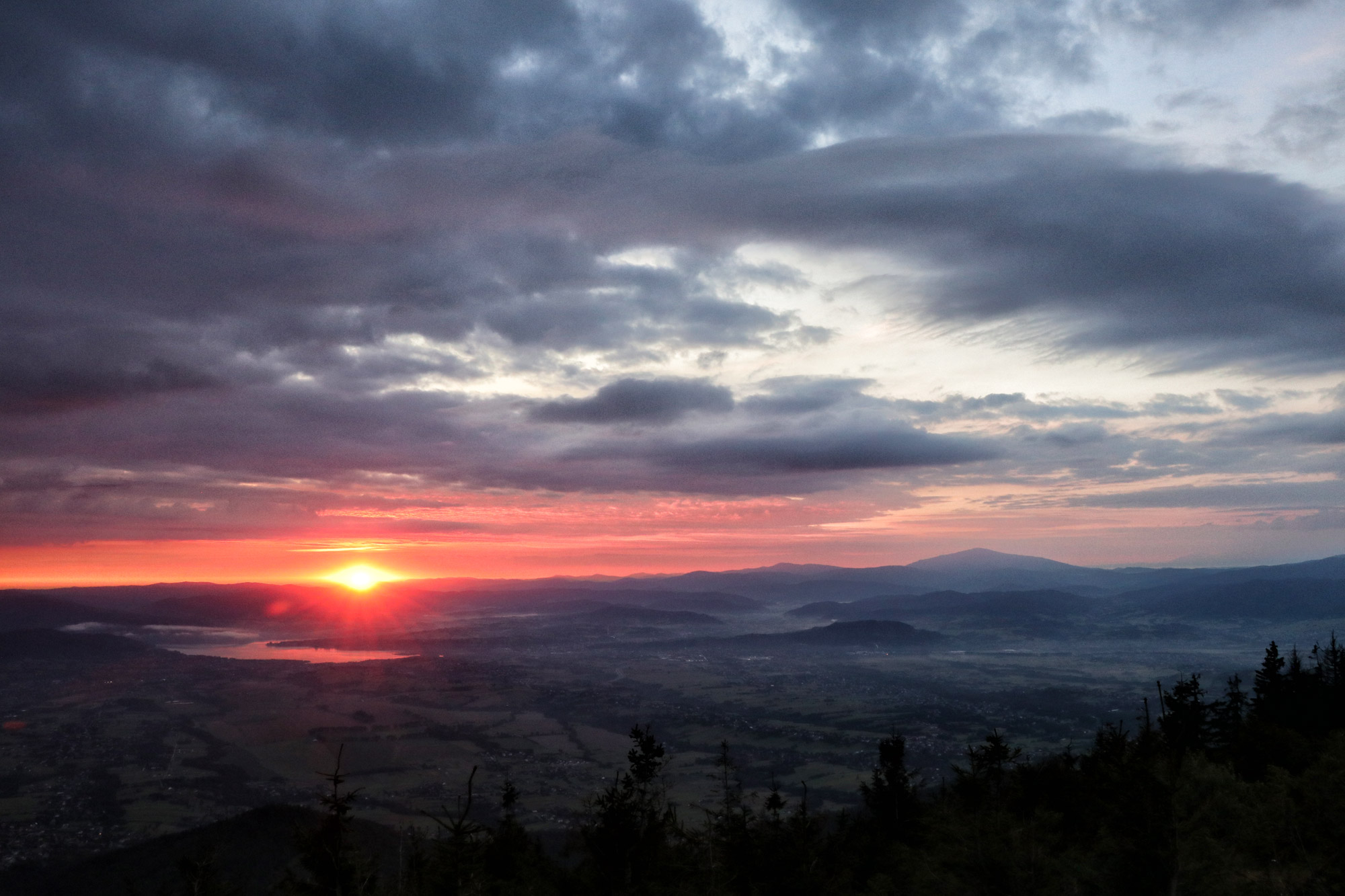 Silezië, Polen - Skrzyczne, Beskidengebergte