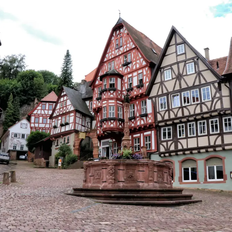 Miltenberg, Duitsland - Alte Marktplatz en Schnatterloch