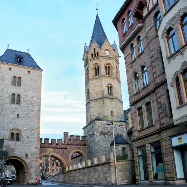 Eisenach, Duitsland - Nikolaikirche en Nikolaitor