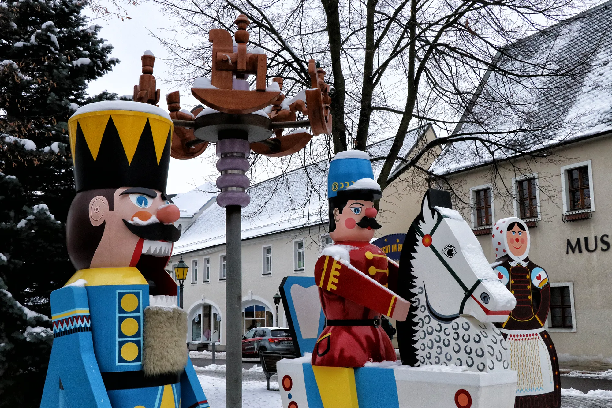 Ertsgebergte, Duitsland - Olbernahuer Weihnachtsmarkt