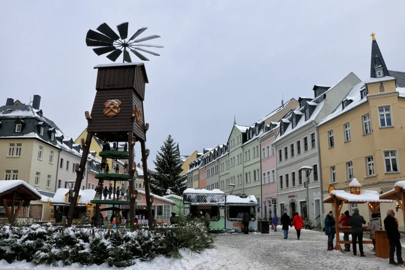 Ertsgebergte, Duitsland - Schneeberger Weihnachtsmarkt