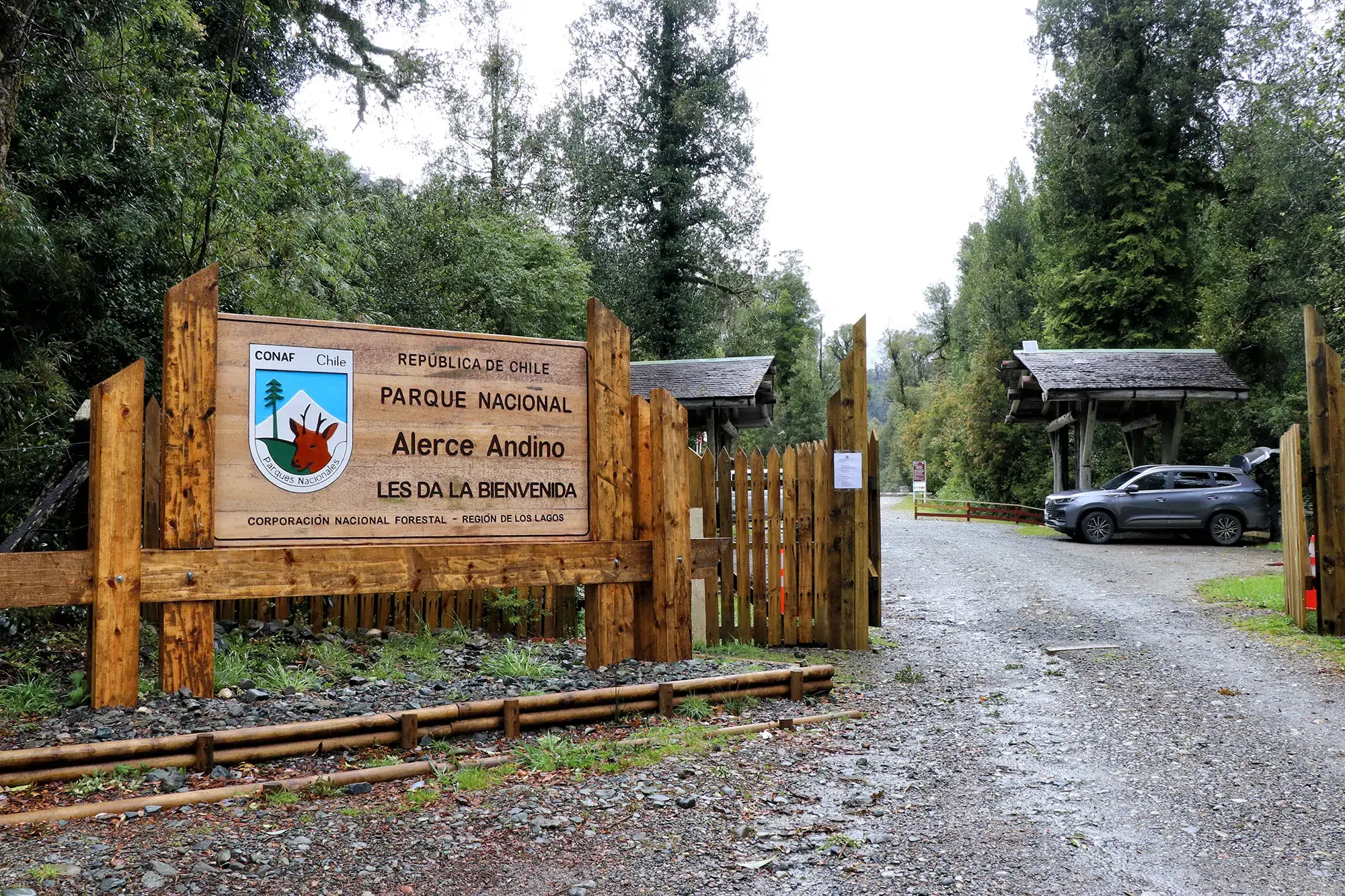 Entree bij Parque Nacional Alerce Andino