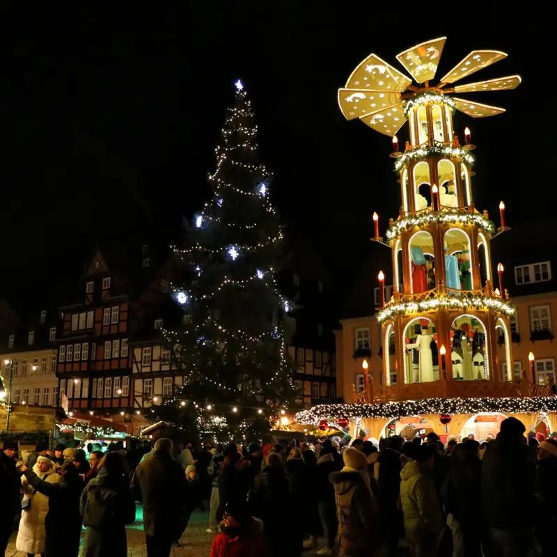 Qudlinburg, Duitsland - Kerstmarkt
