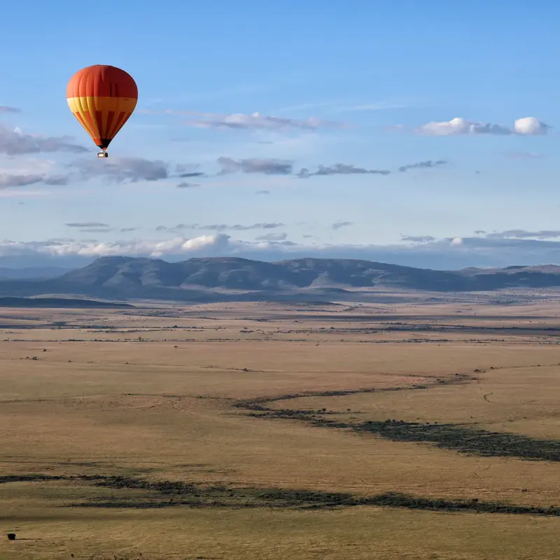 Ballonvaart boven de Masai Mara